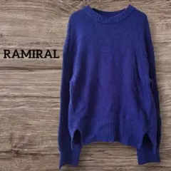 ✨１点限り✨RAMIRAL 青いニット セーター 長袖 ゆったり オーバーサイズ — image 1