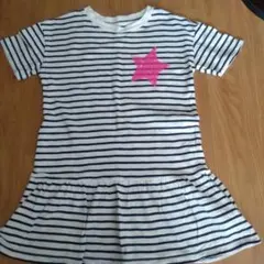 GAP KIDS ボーダー 半袖 ワンピース 星柄 — image 1