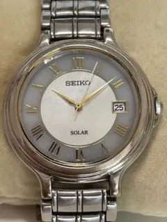 SEIKO セイコー ソーラー V145-0CE0 腕時計/ゴールド/稼働 — image 1