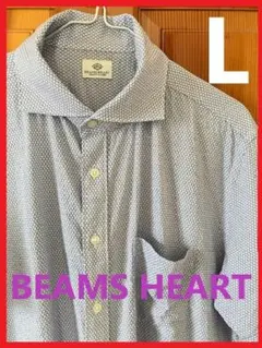 【美品】BEAMS HEART 総柄 半袖シャツ Lサイズ — image 1
