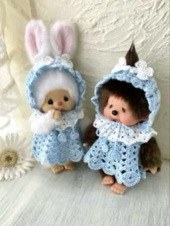 モンチッチS ワンピースセット　水色 — image 1