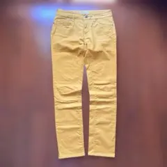 Comfort basic カラーパンツ M マスタード イエロー ストレッチ — image 1