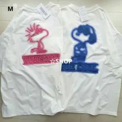 スヌーピー ウッドストック ネオン リンクコーデ 半袖tシャツ M ※ — image 1