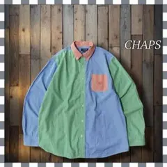 チャップス クレイジーパターンチェックBD長袖シャツXL — image 1