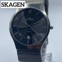 【稼動品】SKAGEN スカーゲン デイト ラウンド ブラック — image 1