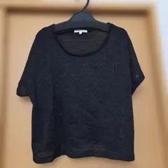 黒 半袖ニットトップス Mサイズ — image 1