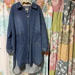 濃いデニムブルーのジャケット　Lサイズ — image 1