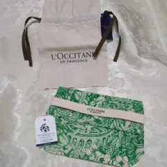 【新品未使用】L'OCCITANE 　☆　巾着ポーチ、マチありポーチ — image 1