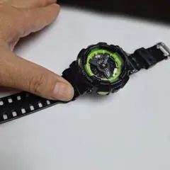 電池新品★CASIO G-SHOCK GA-100B ブラック×ライムグリーン — image 1