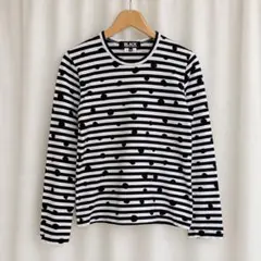 BLACKコムデギャルソン ボーダー×ドット 長袖Tシャツ XS — image 1