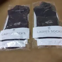 レディース ソックス ブラック 23-25cm — image 1