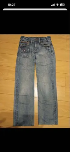 ライトブルー ストレートデニムパンツ — image 1