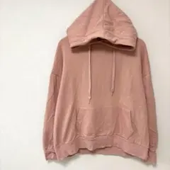 プルオーバースウェットパーカー　ピンク　オーバーサイズ　ゆったりシルエット — image 1