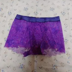 レア物WACOAL MEN ボクサーパンツ パープル 花柄 レースM新品未使用 — image 1