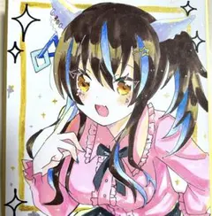 【ウマ娘】ダイタクヘリオス【ファンアート】アナログイラスト色紙 — image 1