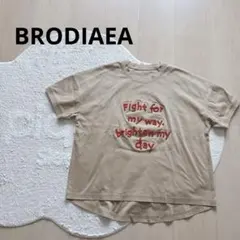 BRODIAEA （ブローディア）歯ブラシ加エロゴ半袖Tシャツ （キャメル） — image 1