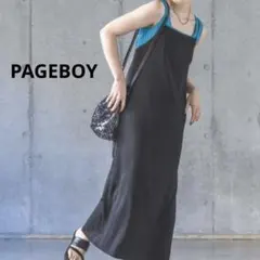 PAGEBOY キャミワンピース ロング丈 ブラック — image 1