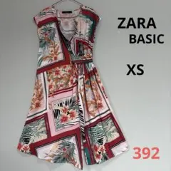 ZARAザラベーシック ロングワンピース 花柄 ボタニカル柄 ピンク XS — image 1