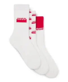 希少未使用品　BOSS ボス　Hugo ヒューゴ　靴下3枚セット　スプリットロゴ — image 1