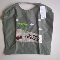 ALOHA DKELLY 刺繍トートバッグ Mサイズ カーキ — image 1