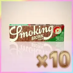 手卷 耗材 烟先生 常规尺寸 棕色无漂白经典中厚切角卷烟纸 60张 ×10册 — image 1