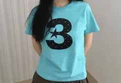 BAUF 3ロゴドットスリムフィットTシャツ　ミントブルー — image 1