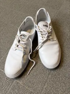 限定　お値引き中　LACOSTE スニーカー ホワイト 26.5cm〜27cm — image 1