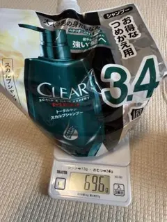 シャンプー　リンス　2点　clear men 3.4個分　スカルプ　クリアメン — image 1