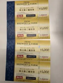 キリンホールディングス 株主様ご優待券 4000円分 — image 1