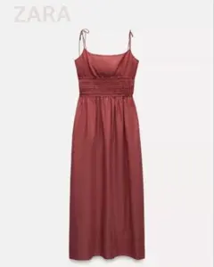 【新品タグ付】ZARA ザラ　キャミワンピース スカート　テラコッタ — image 1