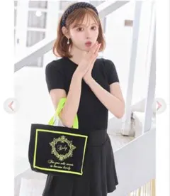 Rady ミニトートバッグ ブラック ネオンイエロー — image 1
