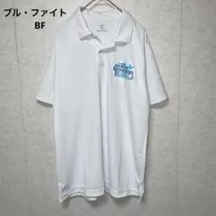 BULL FIGHT バスケットボール 半袖ポロシャツ M 白 ドライ素材 — image 1