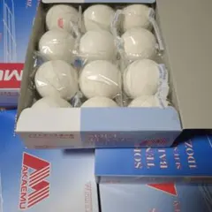【新品・未使用】84球以上　アカエム　公認球　 ソフトテニスボール　7ダース — image 1