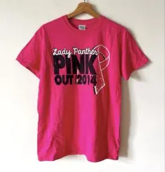 ギルダン Tシャツ クルーネック 半袖 プリント M 桃 綿 デイリー — image 1