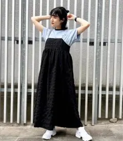 スパゲッティストラップキャミワンピース 　kbf ブラック — image 1
