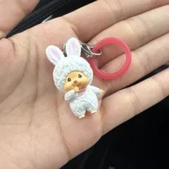 モンチッチ ガチャガチャ うさぎ ホワイト キーホルダー マスコット — image 1