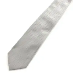 BRICK HOUSE ネクタイ　グレー　ストライプ — image 1