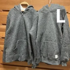 cinema チャコールグレーパーカー2点 裏起毛 — image 1