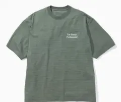 ENNOY S/S Border T-Shirt (GREEN × WHITE) — image 1