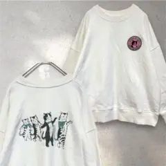 OLIVER BONAS｜猫プリントスウェット｜トレーナー｜オーバーサイズ｜海外 — image 1