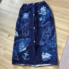 Navigator マリン柄 ラップタオル 巻きタオル — image 1