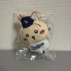 【未使用】ちいかわ×MLB マスコット うさぎ ドジャース ぬいぐるみ 野球 — image 1