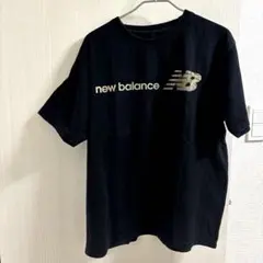 New Balance ニューバランス Tシャツ ブラック ゴールドロゴ L — image 1