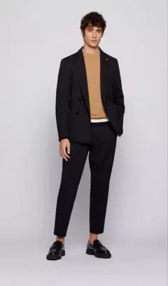 美品 BOSS ヒューゴボス シグネチャーストライプコットンニット"Ecaio" — image 1