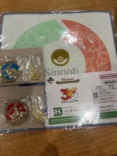 ポケモン 一番くじ 30th シンオウ地方 メタルチャーム タオル — image 1