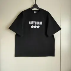 マリークワント　ドット柄 刺繍 ロゴ Tシャツ　ブラック　Mサイズ　新品 — image 1