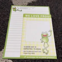［特価］WE LOVE FROG レターセット カエル柄 — image 1