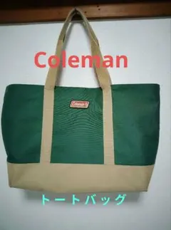 Coleman トートバッグ グリーン ベージュ/Ref.28 — image 1