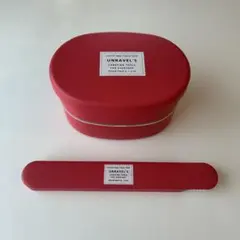 UNRAVEL'S 弁当箱 2段 箸付き レッド — image 1