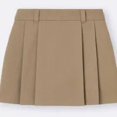 GU プリーツミニスカート ベージュ — image 1
